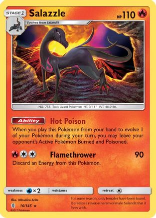 Salazzle/145 - Reverse Holofoil SM Guardians Rising - Rare