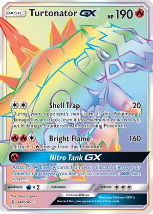 Turtonator GX (Secret) - Holofoil SM Guardians Rising - Secret Rare