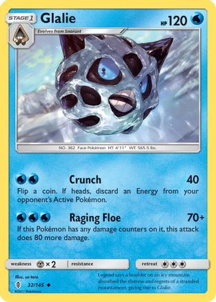 Glalie - Reverse Holofoil SM Guardians Rising - Uncommon