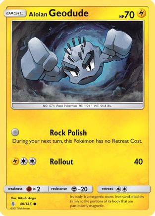 Alolan Geodude 040 SM Guardians Rising - Common
