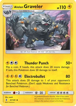 Alolan Graveler 041/145 SM Guardians Rising - Uncommon