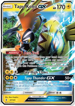 Tapu Koko GX 047 - Holofoil SM Guardians Rising - Ultra Rare