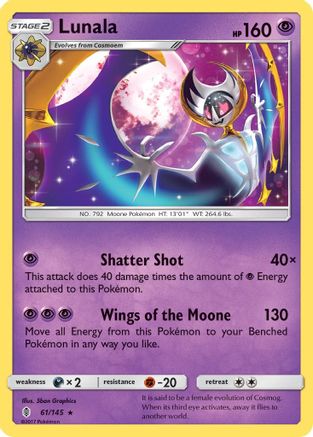 Lunala 061 SM Guardians Rising - Rare