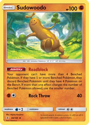 Sudowoodo 066 - Reverse Holofoil SM Guardians Rising - Uncommon