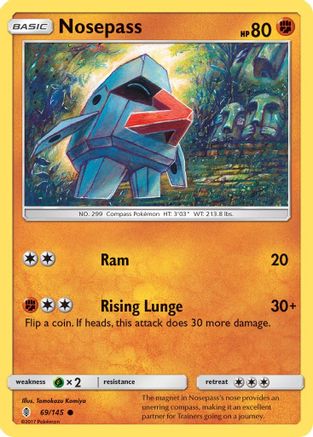Nosepass 069 - Reverse Holofoil SM Guardians Rising - Common