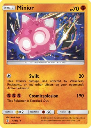 Minior 077 - Reverse Holofoil SM Guardians Rising - Holo Rare
