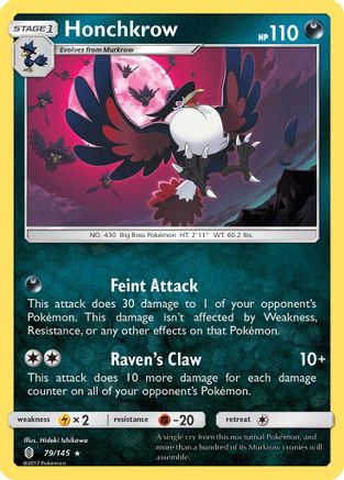 Honchkrow 079 SM Guardians Rising - Rare