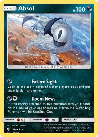 Absol 081 - Reverse Holofoil SM Guardians Rising - Holo Rare