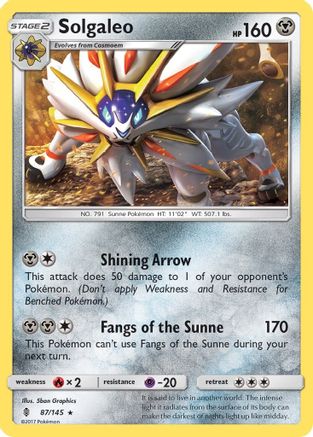 Solgaleo 087 SM Guardians Rising - Rare