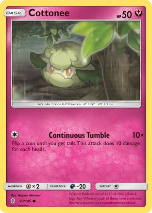 Cottonee 090 - Reverse Holofoil SM Guardians Rising - Common