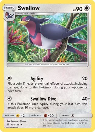 Swellow SM Guardians Rising - Rare
