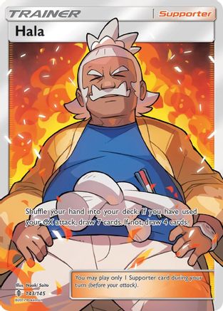 Hala (Full Art) 143/145 - Holofoil SM Guardians Rising - Ultra Rare