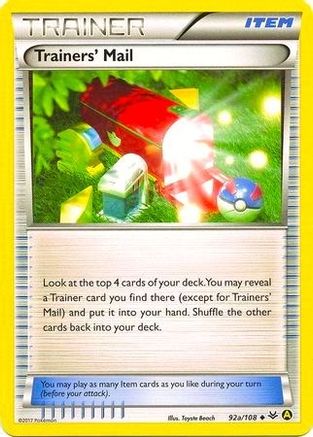 Trainers' Mail (Non-Holo) 92a/108 Alternate Art Promos - Promo