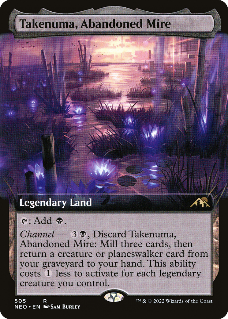 Takenuma, Abandoned Mire (Extended Art) (NEO-505) - Kamigawa: Neon Dynasty: (Extended Art)