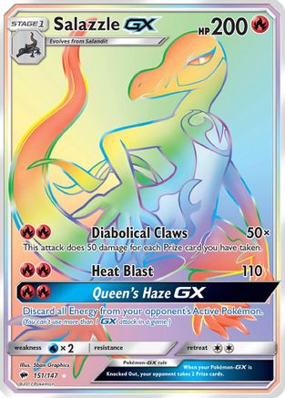 Salazzle GX (Secret) - Holofoil SM Burning Shadows - Secret Rare