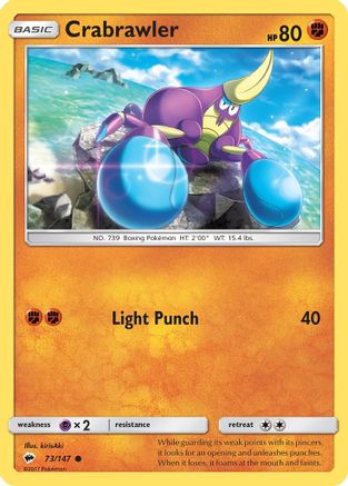 Crabrawler 073 SM Burning Shadows - Common