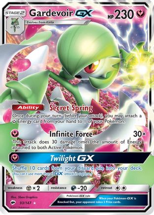 Gardevoir GX 093 - Holofoil SM Burning Shadows - Ultra Rare