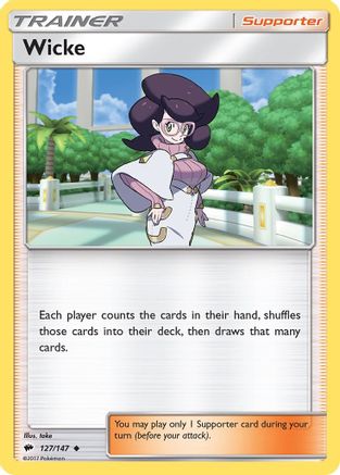 Wicke 127 - Reverse Holofoil SM Burning Shadows - Uncommon
