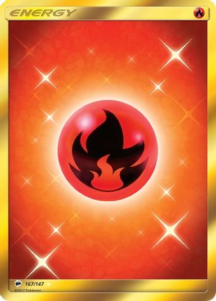 Fire Energy (Secret) - Holofoil SM Burning Shadows - Secret Rare