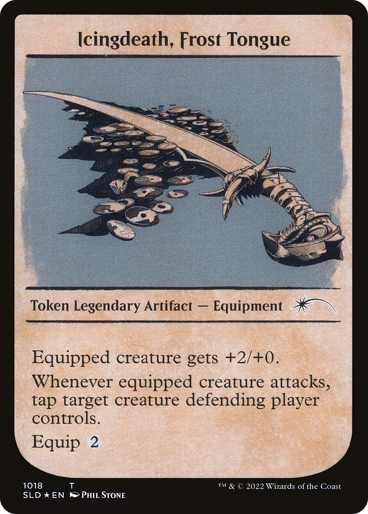 Icingdeath, Frost Tongue Token (Showcase) (SLD-1018) - Secret Lair Drop: (Showcase) Foil