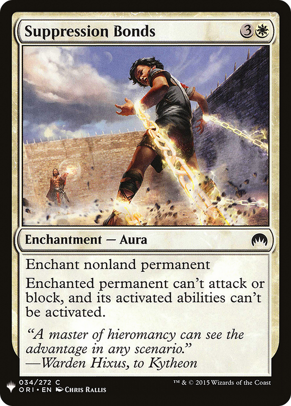 Suppression Bonds (LIST-034) - The List