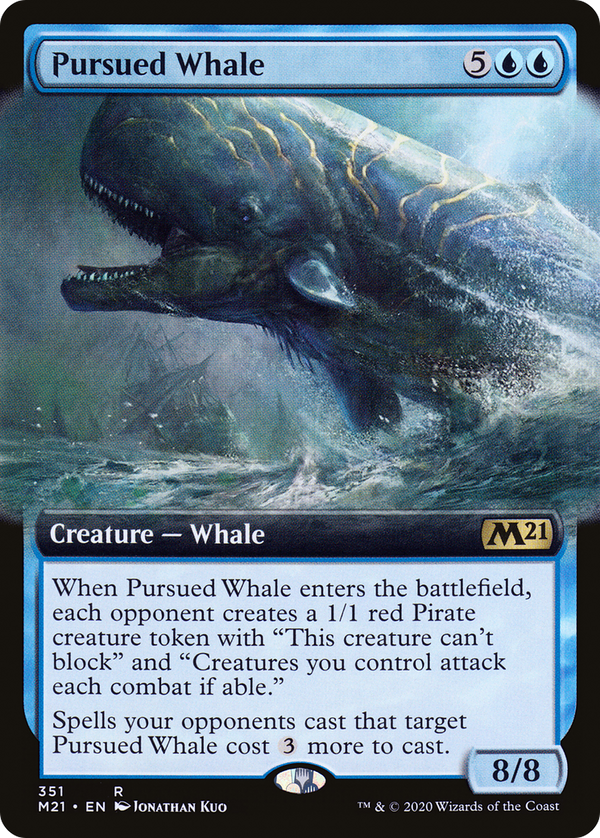 Pursued Whale (Extended Art) (M21-351) - Core Set 2021: (Extended Art) Foil