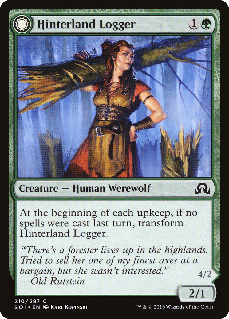 Hinterland Logger (SOI-210) - Shadows over Innistrad: (Double Faced Transform) Foil