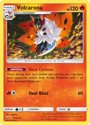 Volcarona 013 - Reverse Holofoil Shining Legends - Uncommon