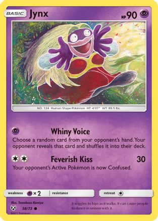 Jynx 038 - Reverse Holofoil Shining Legends - Common