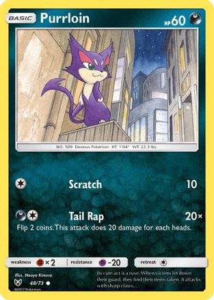 Purrloin - Reverse Holofoil Shining Legends - Common