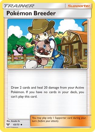 Pokemon Breeder 063 Shining Legends - Uncommon