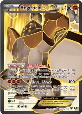 Regirock EX - 43a/124/124 - Holofoil Alternate Art Promos - Promo