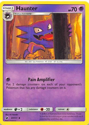 Haunter 037 - Reverse Holofoil SM Crimson Invasion - Uncommon