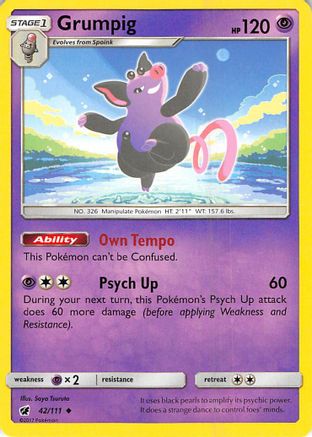 Grumpig 042 SM Crimson Invasion - Uncommon