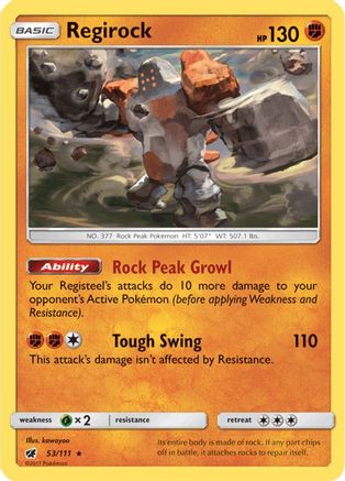 Regirock 053 SM Crimson Invasion - Rare