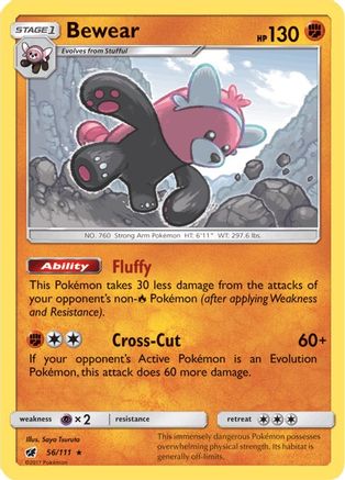 Bewear 056 - Reverse Holofoil SM Crimson Invasion - Holo Rare