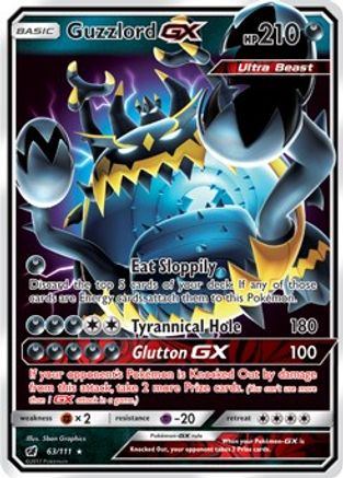 Guzzlord GX 063 - Holofoil SM Crimson Invasion - Ultra Rare