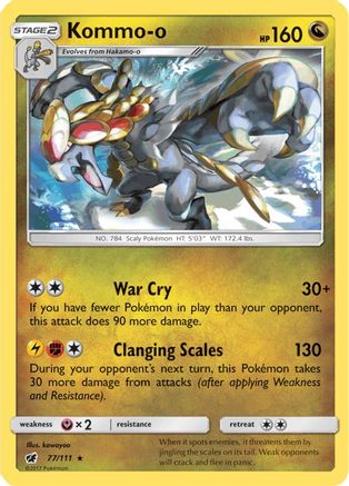 Kommo-o 077 SM Crimson Invasion - Rare