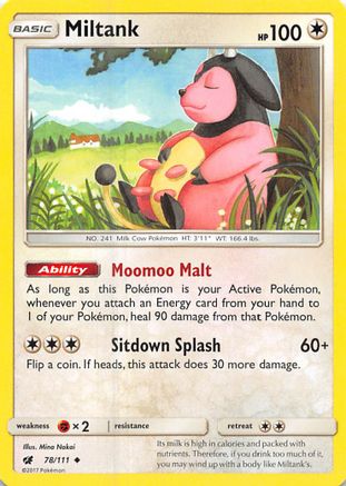 Miltank 078 SM Crimson Invasion - Uncommon