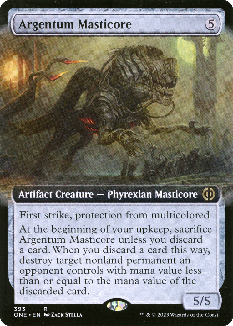 Argentum Masticore (Extended Art) (ONE-393) - Phyrexia: All Will Be One: (Extended Art)