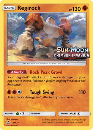 Regirock - SM74 (Prerelease) - Holofoil SM Promos - Promo