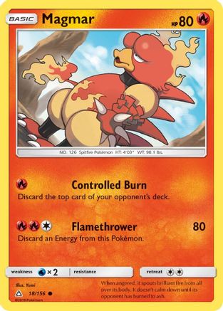 Magmar 018 - Reverse Holofoil SM Ultra Prism - Common