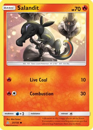 Salandit 025 - Reverse Holofoil SM Ultra Prism - Common