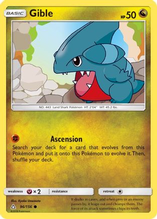 Gible (96) (96) 096 - Reverse Holofoil SM Ultra Prism - Common