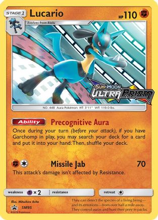 Lucario - SM95 (Prerelease) - Holofoil SM Promos - Promo
