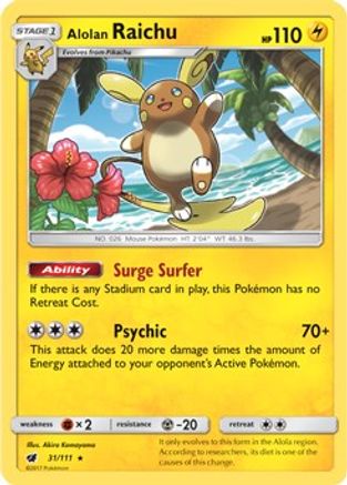Alolan Raichu (SM Crimson Invasion) 031/111 Deck Exclusives - Rare