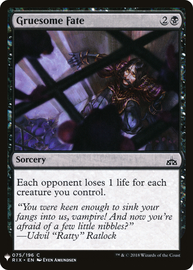 Gruesome Fate (LIST-075) - The List