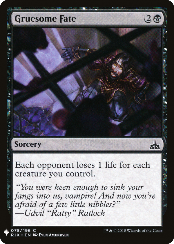 Gruesome Fate (LIST-075) - The List