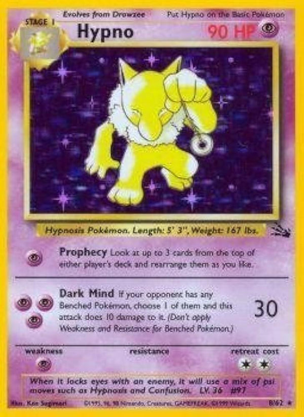 Hypno (8) (8) 008 - Unlimited Holofoil Fossil - Holo Rare