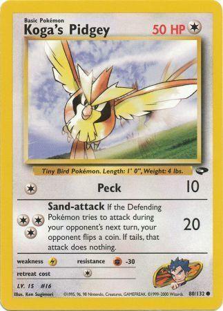 Koga's Pidgey (80) (80) 080 - Unlimited Gym Challenge - Common